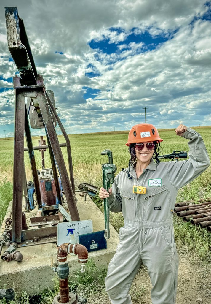 Nichole helping us evaluate wells that will be plugged