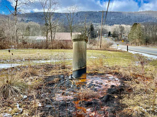 U.S. property with an abandoned oil well